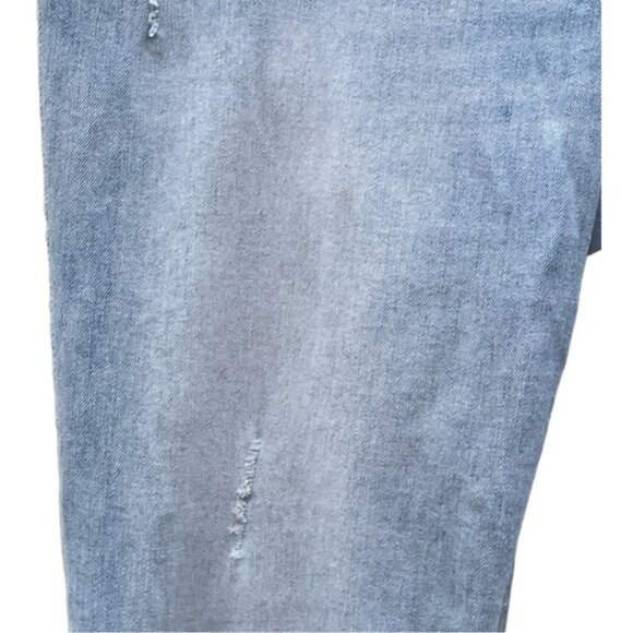 Old Navy Mid Rise Distressed Crop Flare Jeans Light Wash Sz 18 - Picture 7 of 10
